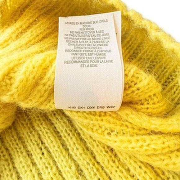 Mini Boden Mohair Ribbed Cardigan Girls 9-10 Mustard Yellow Sweater Knit Twee - Picture 7 of 9